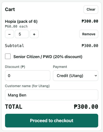 Cart na naka-Credit (Utang) para kay Mang Ben